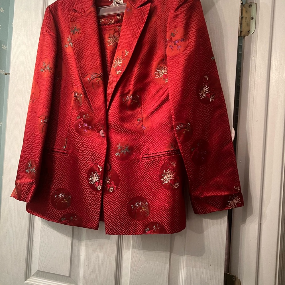 Jenni Scarlet Floral Blazer